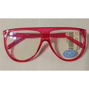 Marvy Red Aviator Thick Frame Glasses Nerd Blue Light Readers 0.00 82348